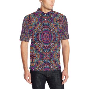Boho Pattern Print Design 06 Men Polo Shirt
