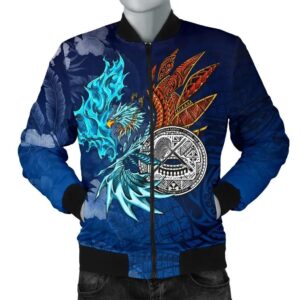 Bomber Jacket American Samoa Polynesian - Blue Polynesian Eagle - BN15 Bomber Jacket