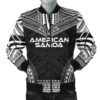 Bomber Jacket American Samoa Polynesian Chief - Black Version - Bn10 Bomber Jacket