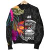 Bomber Jacket American Samoa - Polynesian Hibiscus Pattern - BN39 Bomber Jacket
