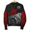 Bomber Jacket American Samoa Polynesian- Polynesian Turtle (Red) - BN15 Bomber Jacket