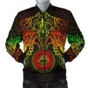 Bomber Jacket American Samoa Polynesian - Reggae Turtle Manta Ray - BN18 Bomber Jacket