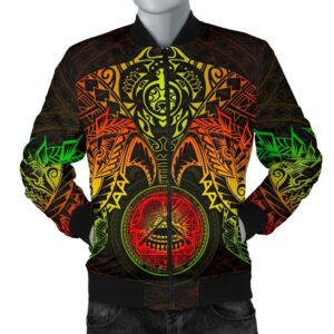 Bomber Jacket American Samoa Polynesian - Reggae Turtle Manta Ray - BN18 Bomber Jacket
