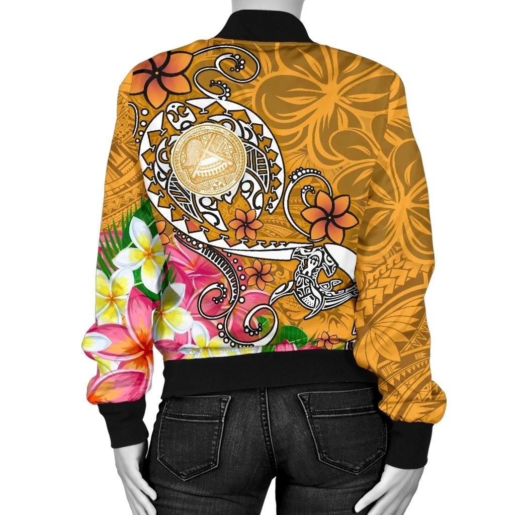 Bomber-Jacket-American-Samoa-Polynesian-Turtle-Plumeria-Gold-BN18-1
