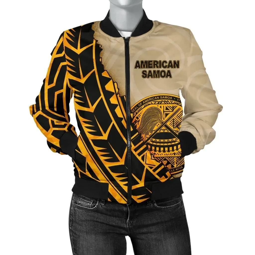 Bomber Jacket American Samoa - Polynesian Wild Style - BN39 Bomber Jacket American Samoa - Polynesian Wild Style - BN39