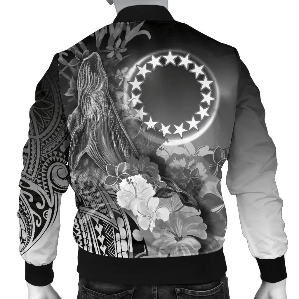 Bomber-Jacket-Cook-Islands-Custom-Personalised-Humpback-Whale-with-Tropical-Flowers-White-BN18-Bomber-Jacket-1