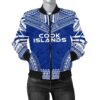 Bomber Jacket Cook Islands Flag Polynesian Chief - Bn10