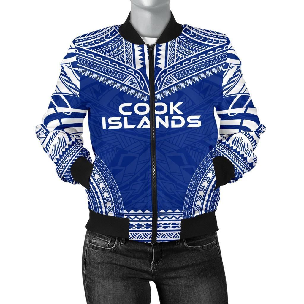 Bomber Jacket Cook Islands Flag Polynesian Chief - Bn10 Bomber Jacket Cook Islands Flag Polynesian Chief - Bn10