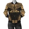 Bomber Jacket Cook Islands Polynesian Chief - Gold Version - Bn10 Bomber Jacket