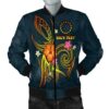 Bomber Jacket Cook Islands Polynesian Personalised - Legend of Cook Islands (Blue) - BN15 Bomber Jacket