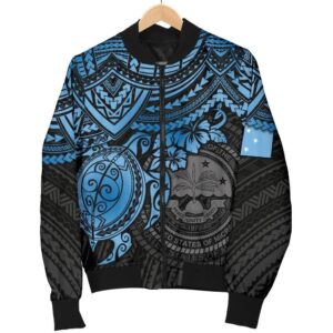 Bomber Jacket Federated States Of Micronesia - Blue Turtle - BN15 Bomber Jacket
