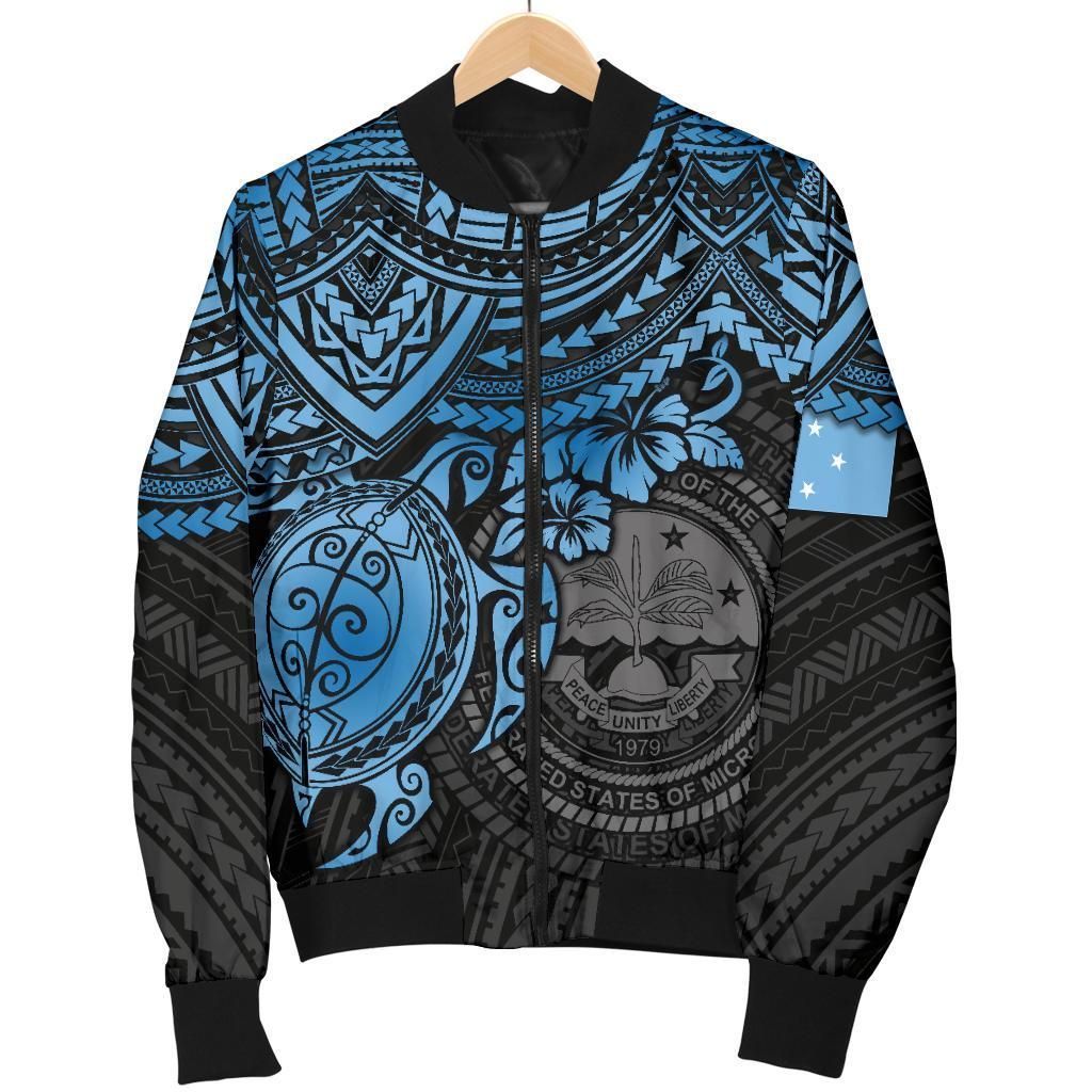 Bomber Jacket Federated States Of Micronesia - Blue Turtle - BN15 Bomber Jacket Bomber Jacket Federated States Of Micronesia - Blue Turtle - BN15 Bomber Jacket
