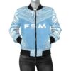 Bomber Jacket Federated States Of Micronesia Flag Polynesian Chief - Bn10 Bomber Jacket
