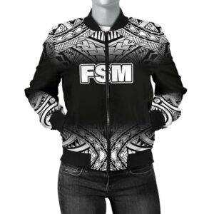 Bomber Jacket Federated States Of Micronesia - Fog Black Style - BN09 Bomber Jacket