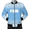 Bomber Jacket Federated States of Micronesia - Fog Blue Style - BN09 Bomber Jacket