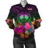 Bomber Jacket Federated States of Micronesia - Summer Hibiscus - BN15 Bomber Jacket