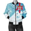 Bomber Jacket Fiji Polynesian - Fiji Flag Fiji Flag with Coat of Arms - BN15 Bomber Jacket