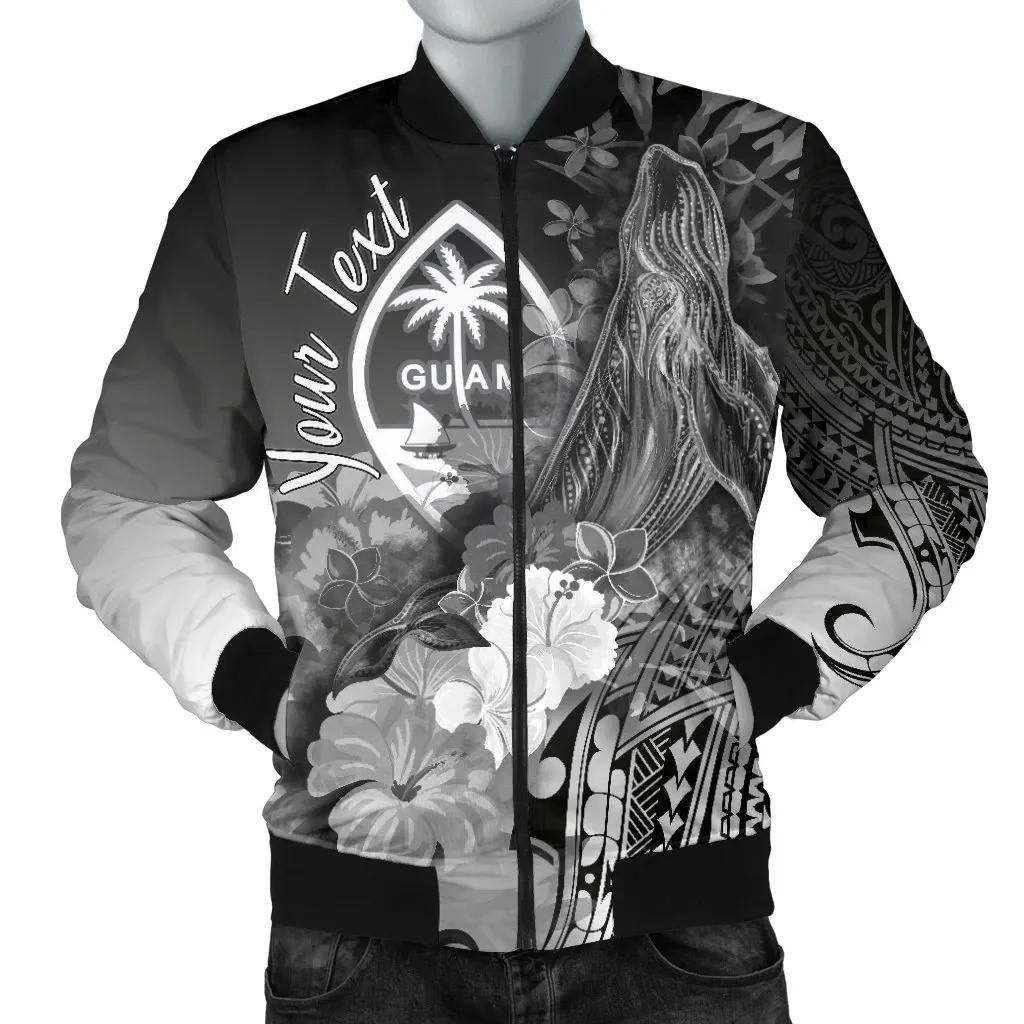 Bomber Jacket Guam Custom Personalised - Humpback Whale with Tropical Flowers (White)- BN18 Bomber Jacket Bomber Jacket Guam Custom Personalised - Humpback Whale with Tropical Flowers (White)- BN18 Bomber Jacket