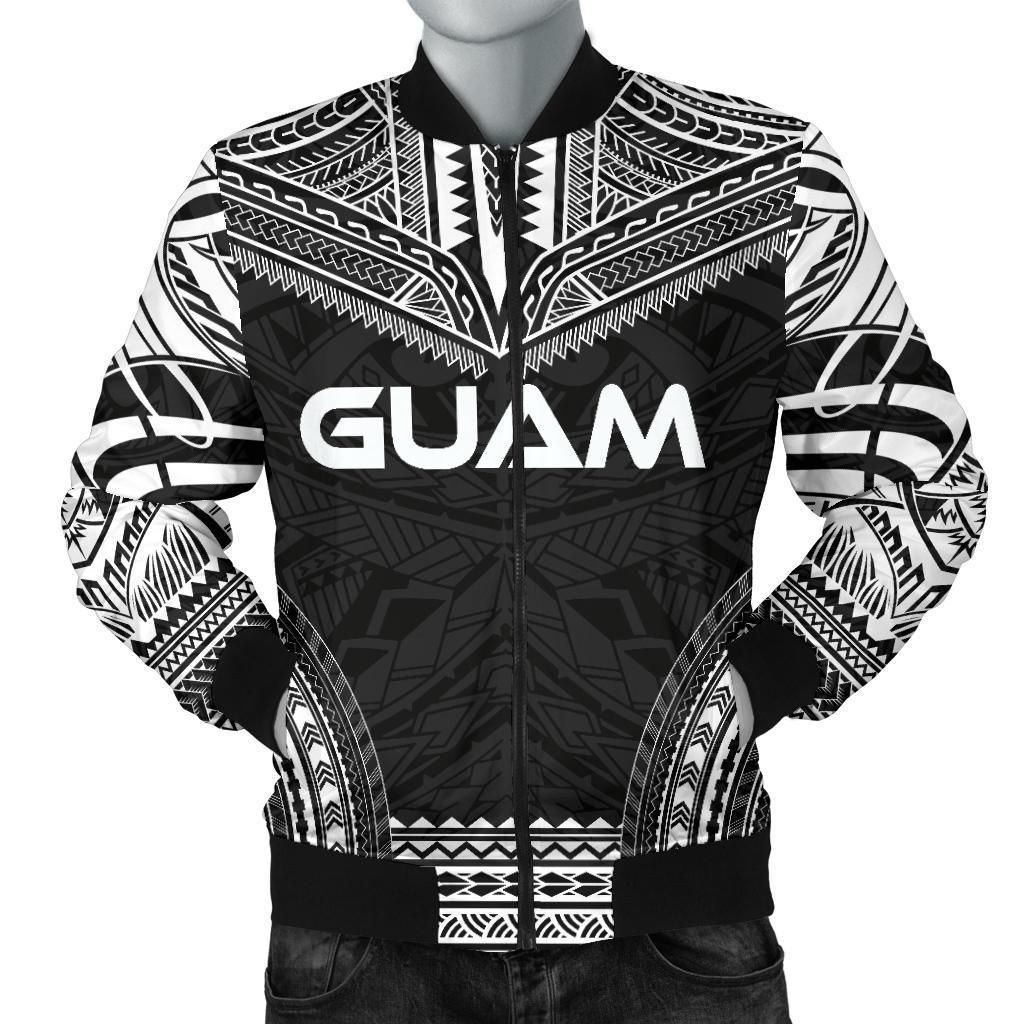 Bomber Jacket Guam Polynesian Chief - Black Version - Bn10 Bomber Jacket Bomber Jacket Guam Polynesian Chief - Black Version - Bn10 Bomber Jacket