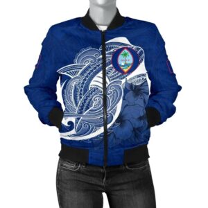 Bomber Jacket Guam Shark Coat Of Arms TH4 Bomber Jacket