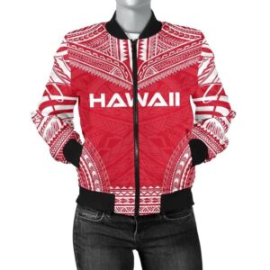 Bomber Jacket Hawaii Flag Polynesian Chief - Bn10