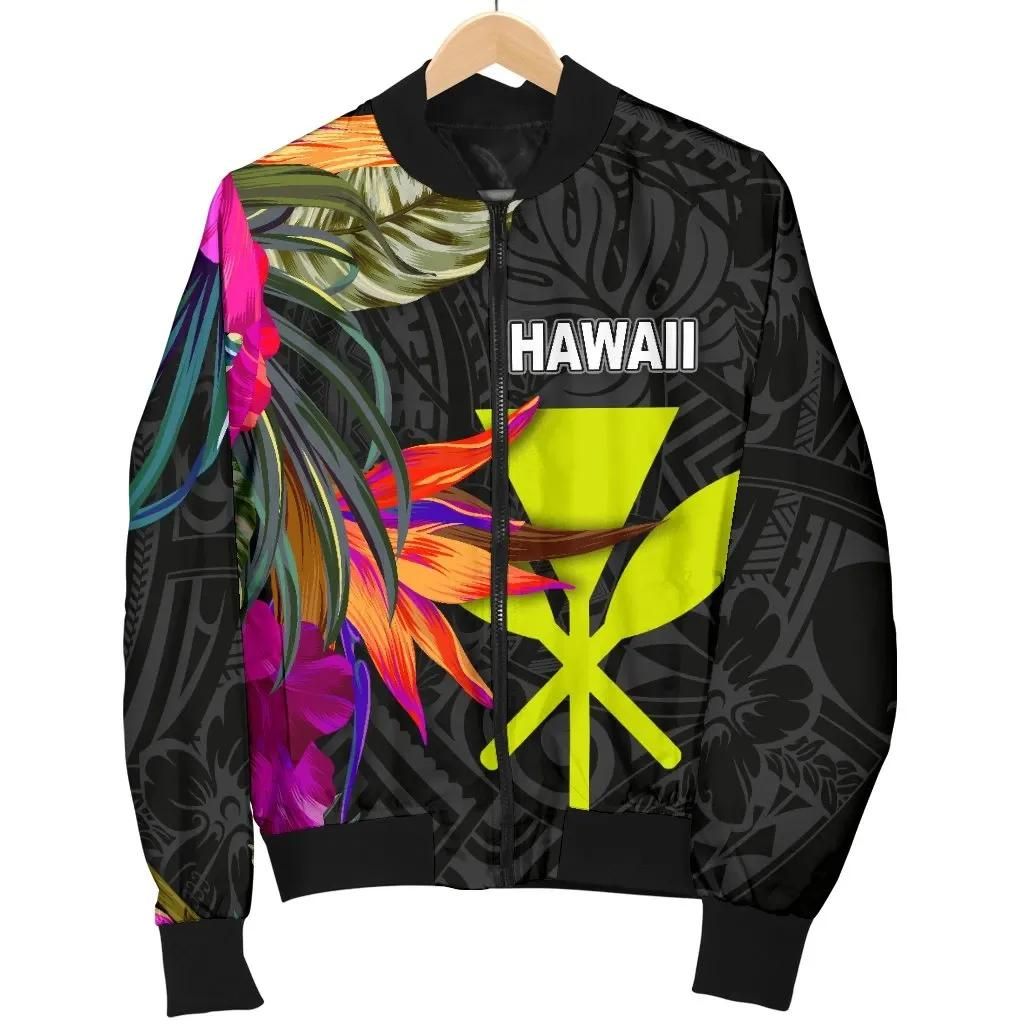 Bomber Jacket Hawaii - Hibiscus Polynesian Pattern - BN39 Bomber Jacket Bomber Jacket Hawaii - Hibiscus Polynesian Pattern - BN39 Bomber Jacket