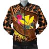 Bomber Jacket Hawaii Kanaka Maoli Personalised - Polynesian Hook And Hibiscus - BN25 Bomber Jacket