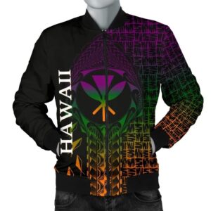 Bomber Jacket Hawaii - Kanaka Maoli Rocket Style - BN1828 Bomber Jacket
