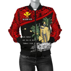 Bomber Jacket Hawaii King Kamehameha Kanaka Maoli Flag Road To Hometown K4 Bomber Jacket