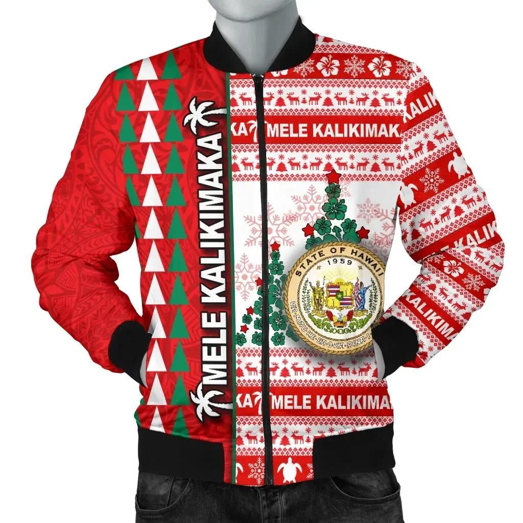 Bomber Jacket Hawaii Mele Kalikimaka TH4 Bomber Jacket Bomber Jacket Hawaii Mele Kalikimaka TH4 Bomber Jacket