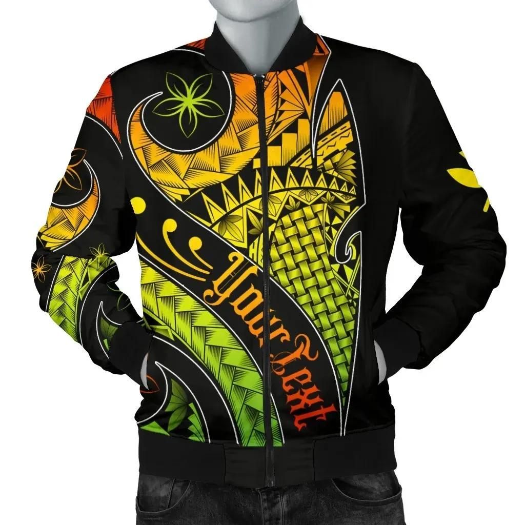 Bomber Jacket Hawaii Personalised - Hawaii Polynesian Decorative Patterns - BN25 Bomber Jacket Hawaii Personalised - Hawaii Polynesian Decorative Patterns - BN25