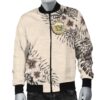 Bomber Jacket Hawaii - The Beige Hibiscus A7 Bomber Jacket