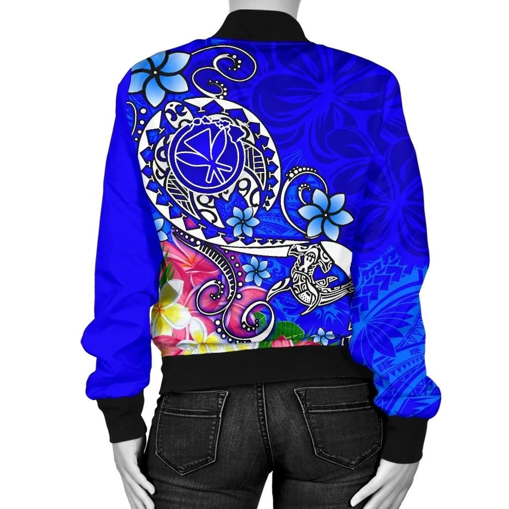 Bomber-Jacket-Hawaii-Turtle-Plumeria-Polynesian-Tattoo-Blue-Color-BN18-Bomber-Jacket-1