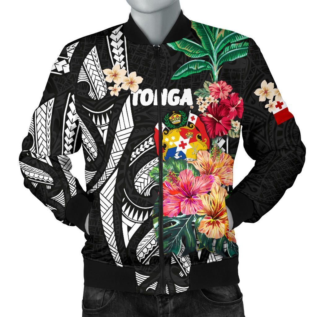 Bomber Jacket Hoodie Tonga Coat Of Arms Polynesian With Hibiscus Th5 Bomber Jacket Hoodie Tonga Coat Of Arms Polynesian With Hibiscus Th5