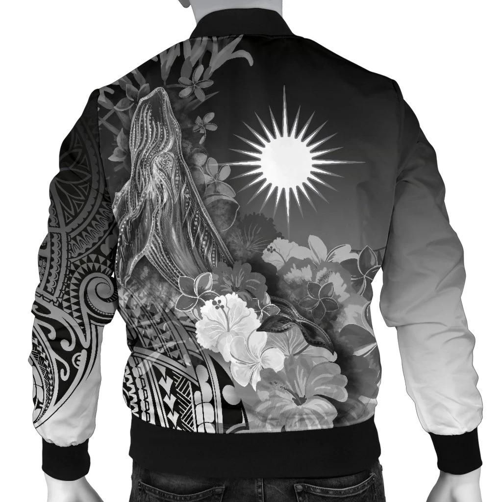Bomber-Jacket-Marshall-Islands-Custom-Personalised-Humpback-Whale-with-Tropical-Flowers-White-BN18-Bomber-Jacket-1