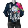 Bomber Jacket Marshall Islands - Marshall Islands Summer Vibes-BN15 Bomber Jacket