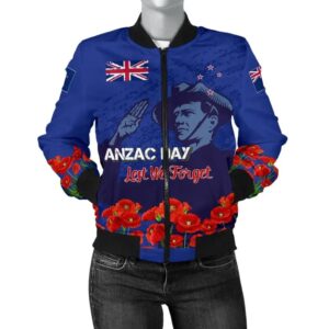 Bomber Jacket New Zealand Anzac Day Red Poppy A10 Bomber Jacket