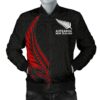 Bomber Jacket New Zealand - Maori Fern Tattoo - Red A7 Bomber Jacket