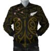 Bomber Jacket New Zealand - Maori Mask Pullover Yellow A065 Bomber Jacket