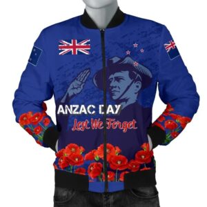 Bomber Jacket New Zealand - New Zealand Anzac Day Red Poppy A10