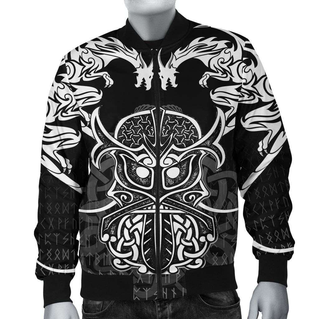 Bomber Jacket - Njord and Dragon Tattoo A27 Bomber Jacket Bomber Jacket - Njord and Dragon Tattoo A27 Bomber Jacket