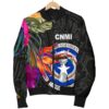 Bomber Jacket Northern Mariana Islands - Saipan Hibiscus Polynesian Pattern - BN39 Bomber Jacket