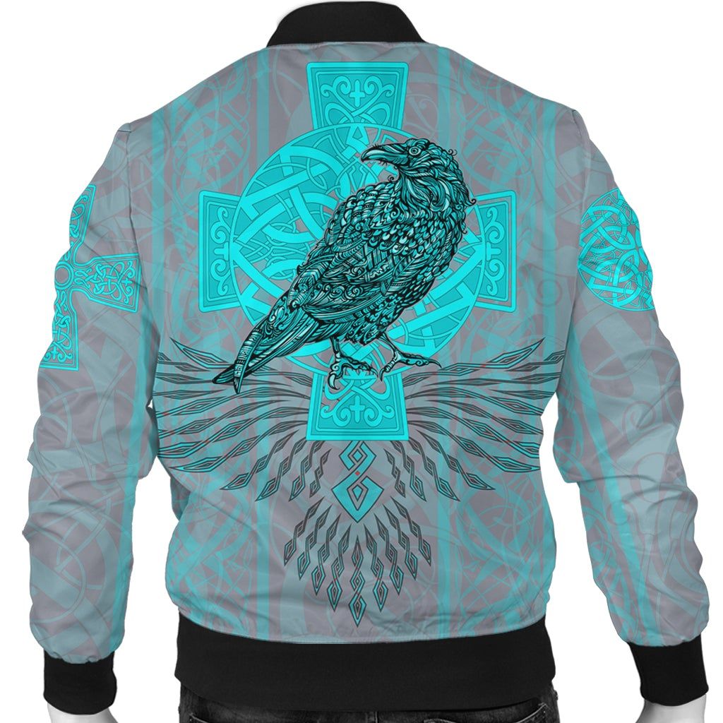 Bomber-Jacket-Odins-Celtic-Raven-Scandinavian-Tattoo-Style-Cyan-A27-Bomber-Jacket-1
