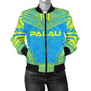 Bomber Jacket Palau Flag Polynesian Chief - Bn10 Bomber Jacket