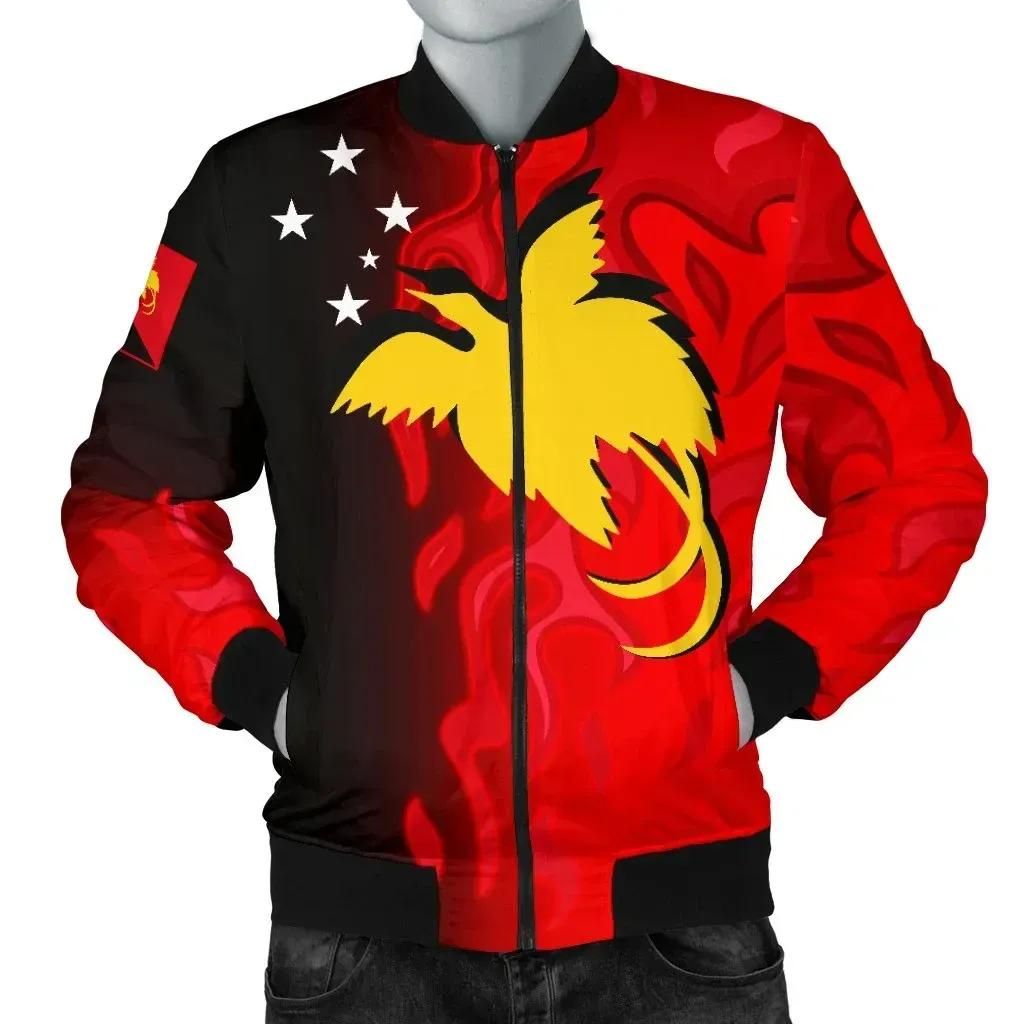 Bomber Jacket Papua New Guinea - PNG Flame - BN15 Bomber Jacket Bomber Jacket Papua New Guinea - PNG Flame - BN15 Bomber Jacket