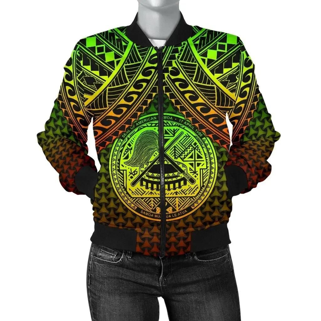 Bomber Jacket Polynesian American Samoa - Reggae Vintage Polynesian Patterns - BN15 Bomber Jacket Bomber Jacket Polynesian American Samoa - Reggae Vintage Polynesian Patterns - BN15 Bomber Jacket