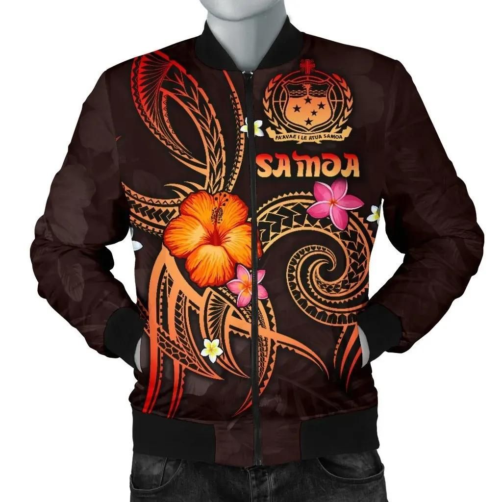 Bomber Jacket Polynesian Hawaii - Legend of Samoa (Red) - BN15 Bomber Jacket Bomber Jacket Polynesian Hawaii - Legend of Samoa (Red) - BN15 Bomber Jacket