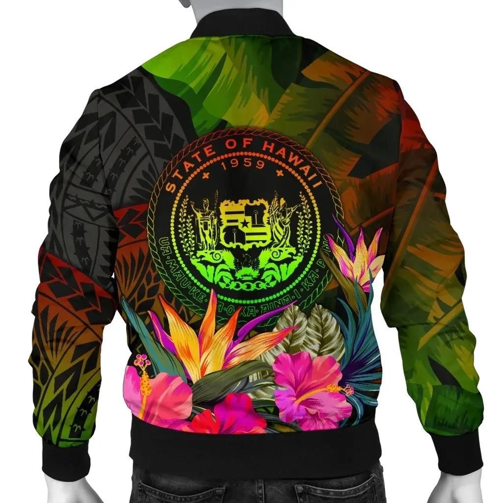 Bomber-Jacket-Polynesian-Hawaii-Polynesian-Personalised-Hibiscus-and-Banana-Leaves-BN15-Bomber-Jacket-1