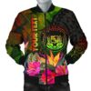 Bomber Jacket Polynesian Hawaii Polynesian Personalised - Hibiscus and Banana Leaves - BN15 Bomber Jacket