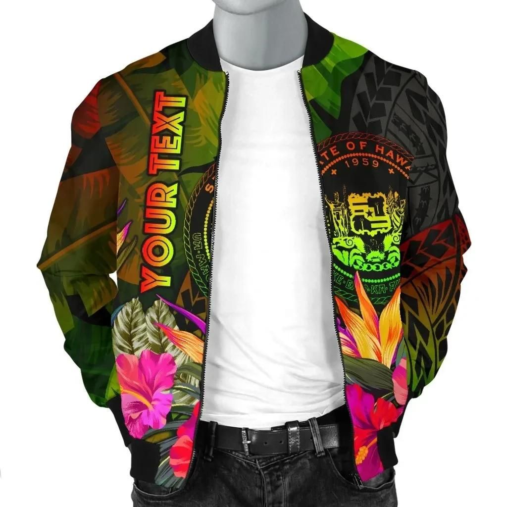 Bomber-Jacket-Polynesian-Hawaii-Polynesian-Personalised-Hibiscus-and-Banana-Leaves-BN15-Bomber-Jacket-2